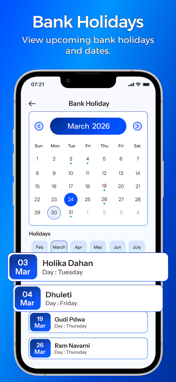 Balance check screen